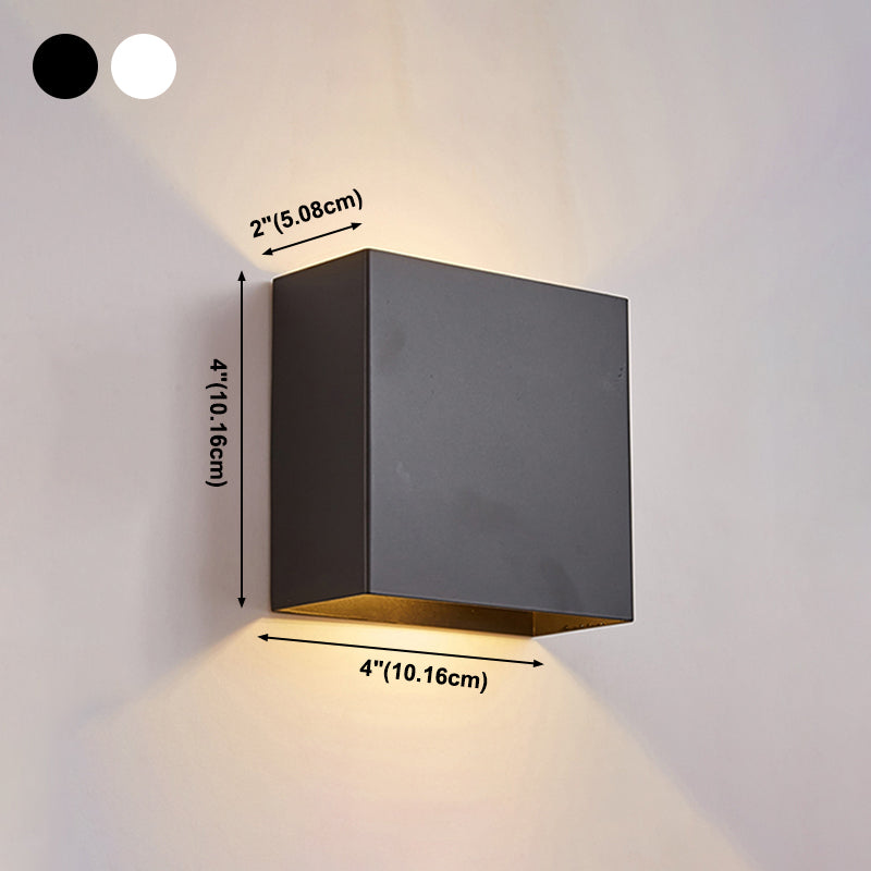 Metall quadratische Leuchten Leuchte zeitgenössische LED -Wandmontage -Leuchte Leuchte