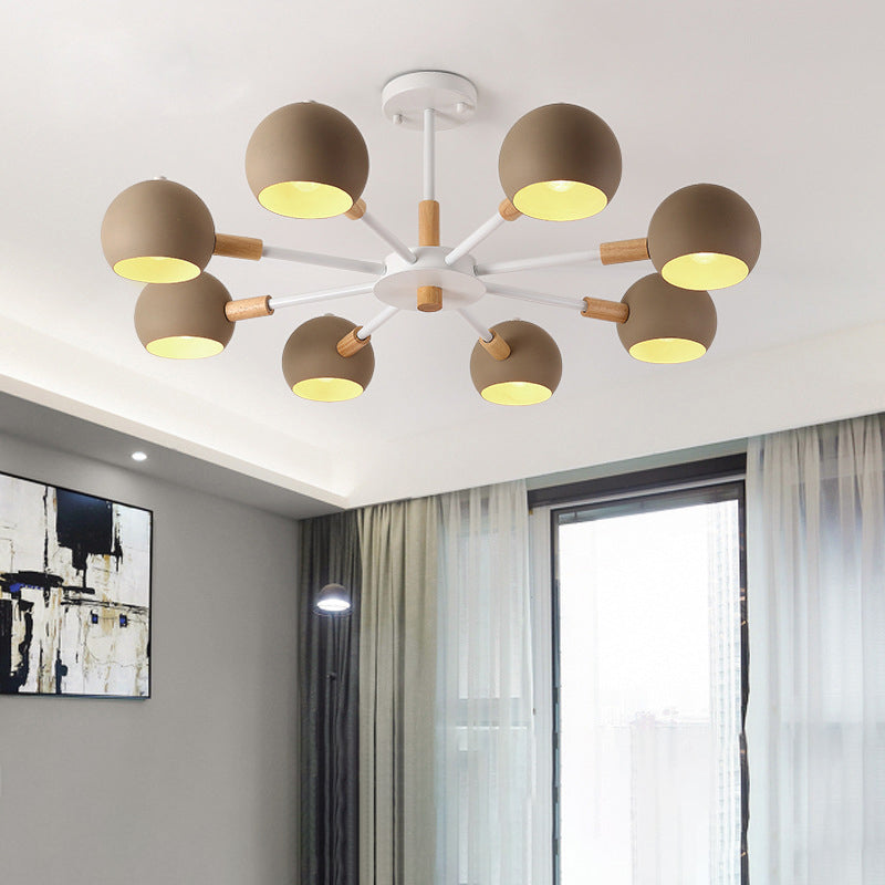 Living Room Chandelier Modern Multi Head Macron Hanging Fixture for Bedroom