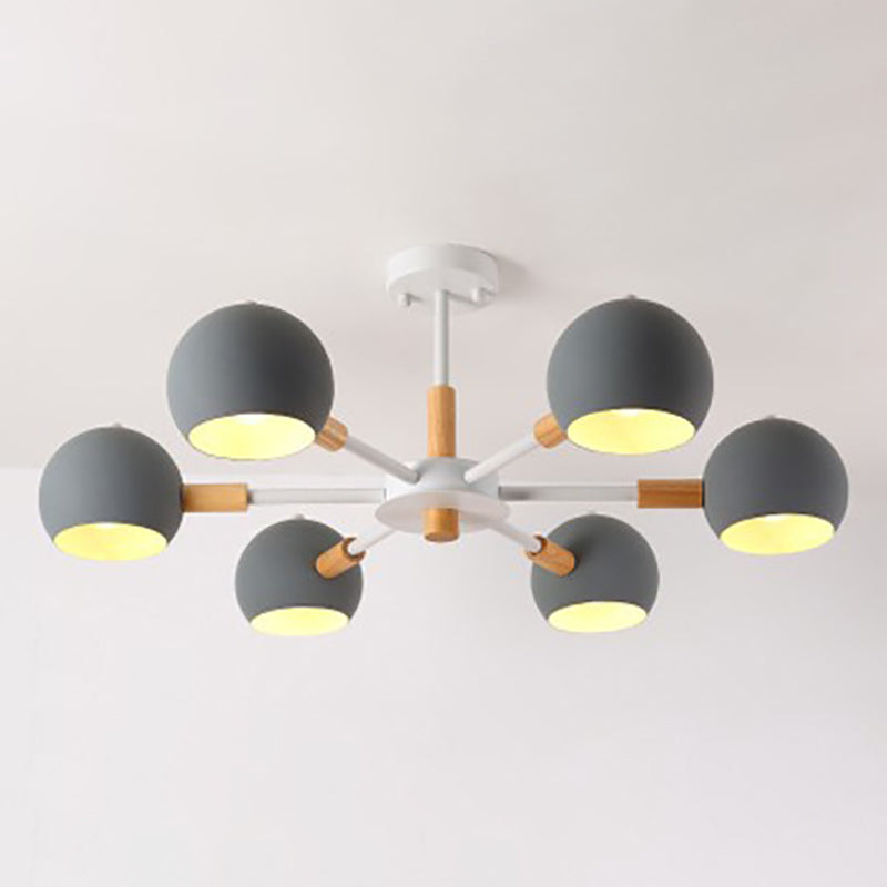 Living Room Chandelier Modern Multi Head Macron Hanging Fixture for Bedroom