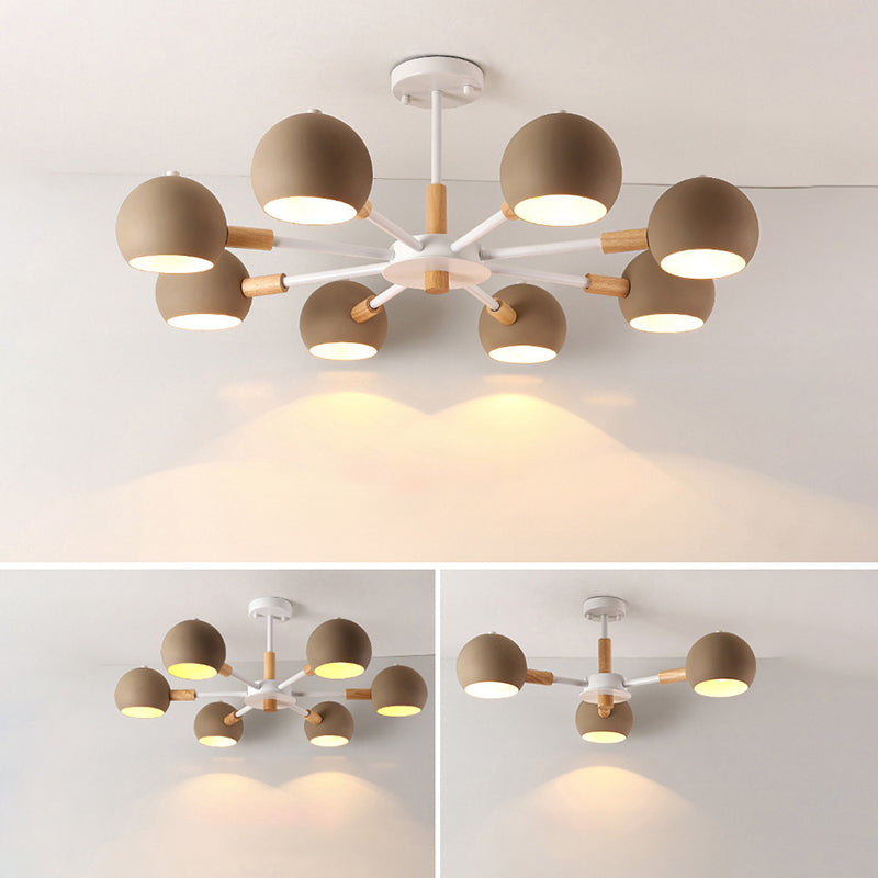 Living Room Chandelier Modern Multi Head Macron Hanging Fixture for Bedroom