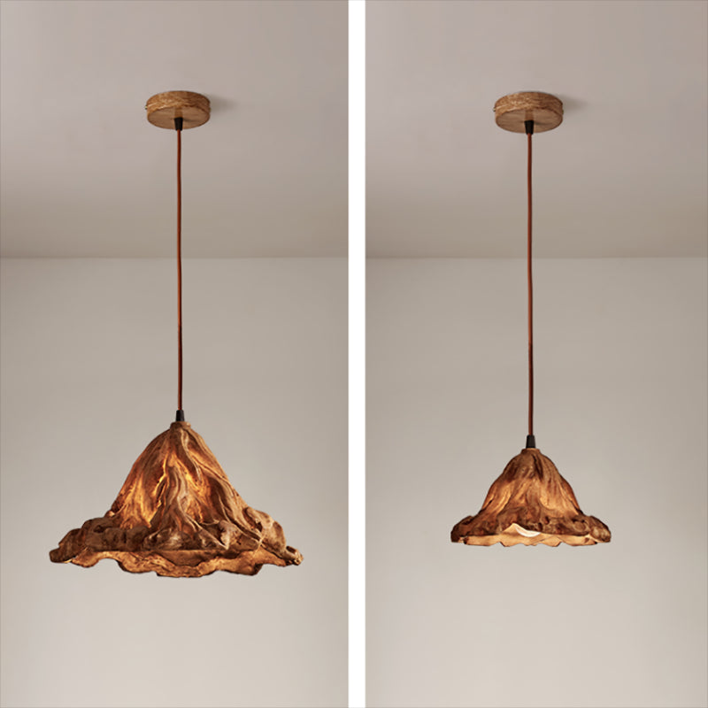 Décor décor lotus feuille en forme de pendentif en résine à manger lampe de suspension de plafond