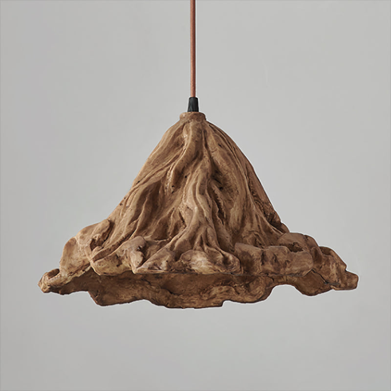 Décor décor lotus feuille en forme de pendentif en résine à manger lampe de suspension de plafond