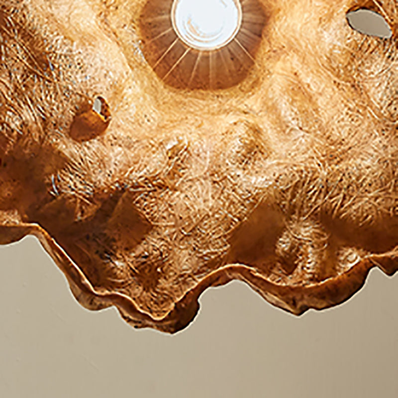 Décor décor lotus feuille en forme de pendentif en résine à manger lampe de suspension de plafond