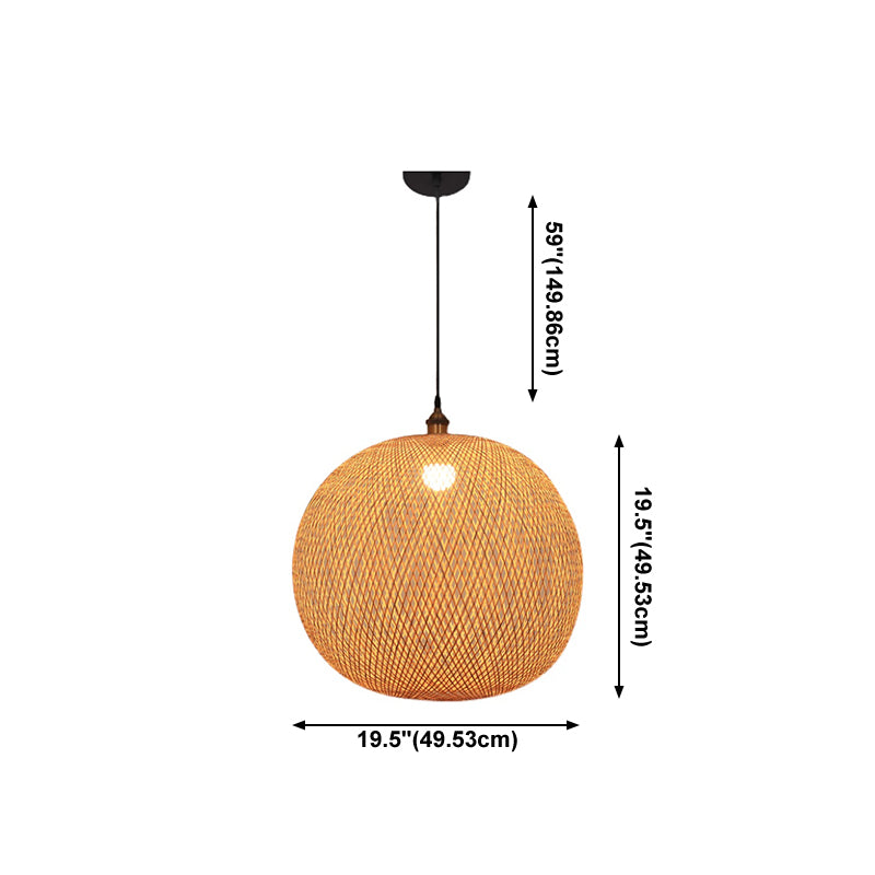 Bamboo Creative Hanging Light Modern Geométric Geometric Pendant Light for Dining Room Coffee Shop