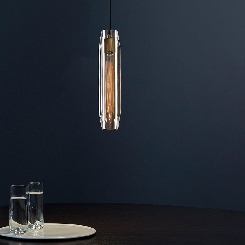 Crystal Pendante Light Modern Style Smoke Grey Pendant lampe Pice pour le salon