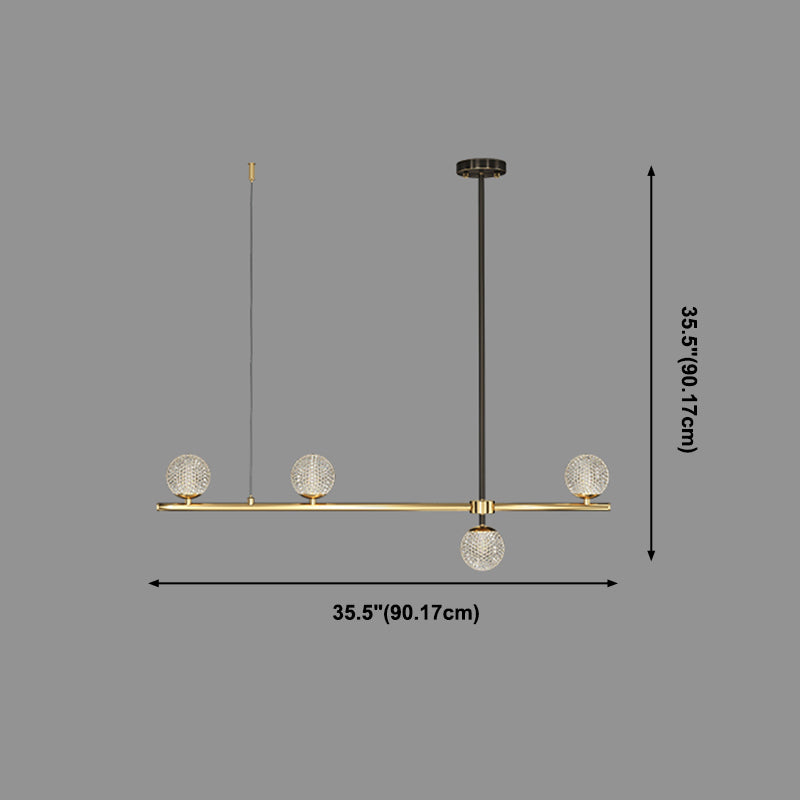 Fixes d'éclairage de l'île en acrylique Globe