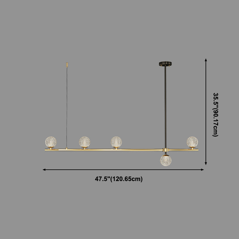Fixes d'éclairage de l'île en acrylique Globe
