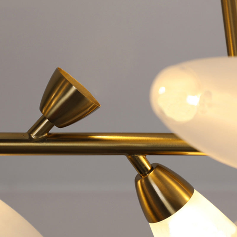 Modern Island Lamp Glass Shade Chandelier Light Fixture for Dining Room Kitchen