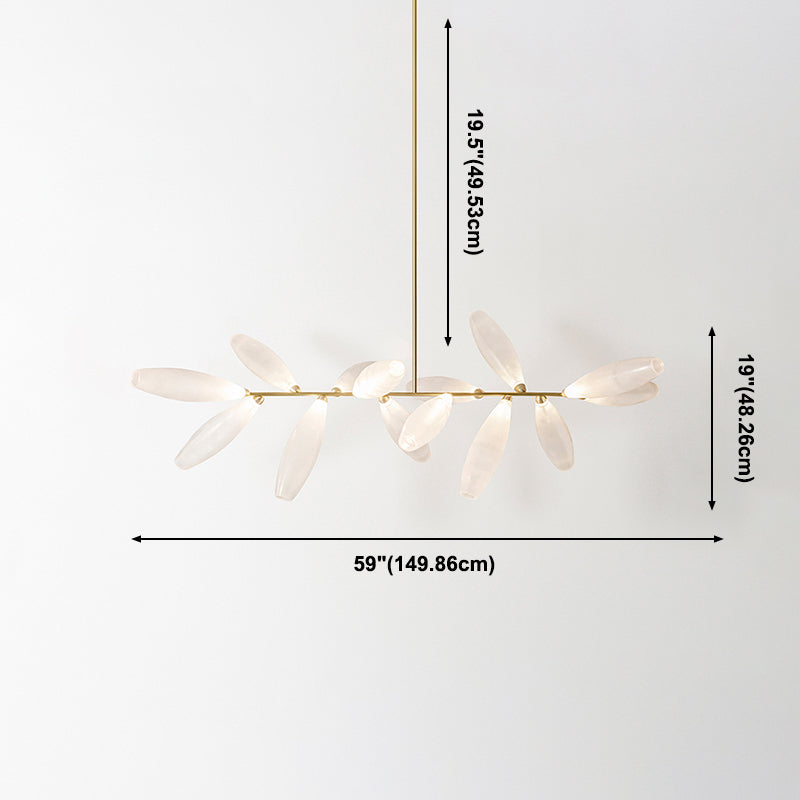 Modern Island Lamp Glass Shade Chandelier Light Fixture for Dining Room Kitchen