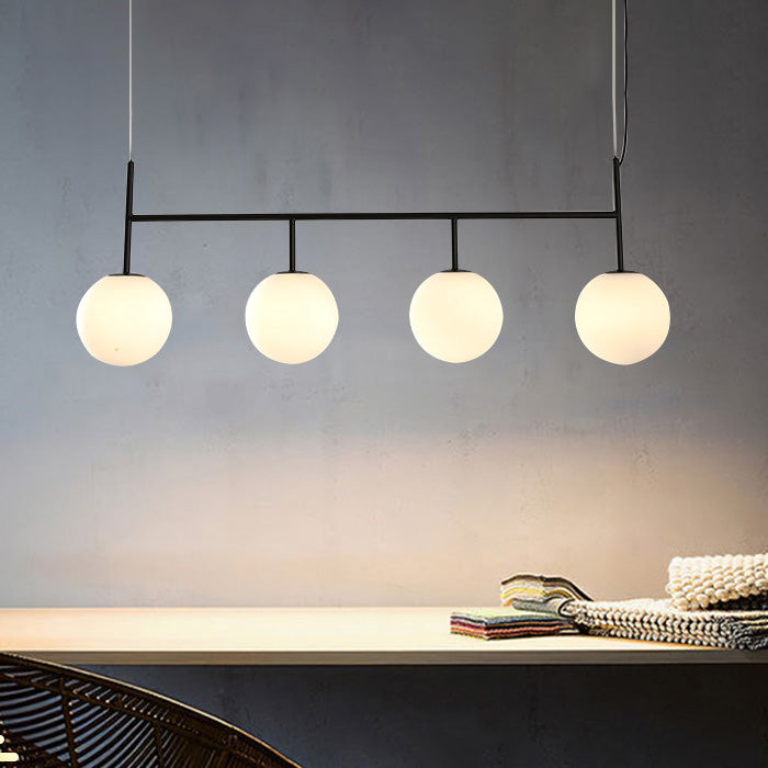 Nordic Modern Pendant Lamp Glass Shade Chandelier Light Fixture for Dining Room Kitchen