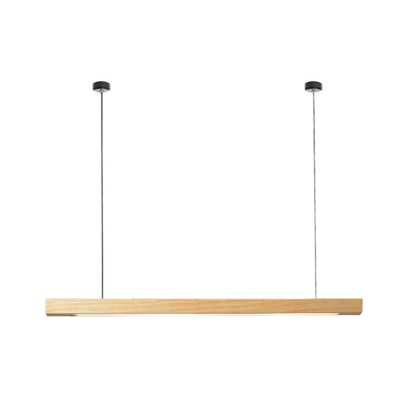 Nordic Style Strip Shape Island Light Wood LED Island Light for Living Room