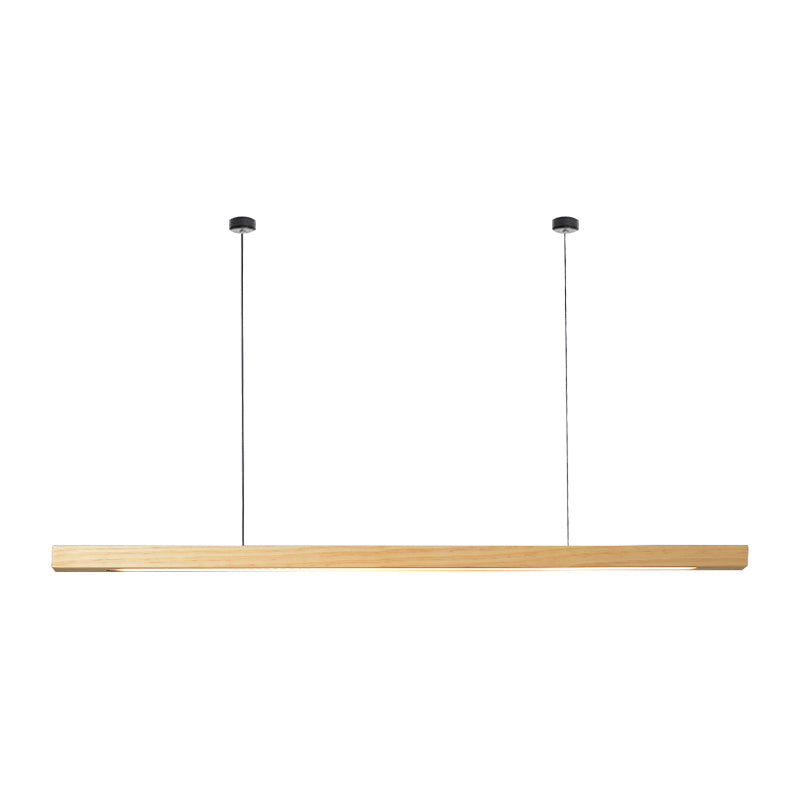 Nordic Style Strip Shape Island Light Wood LED Island Light for Living Room