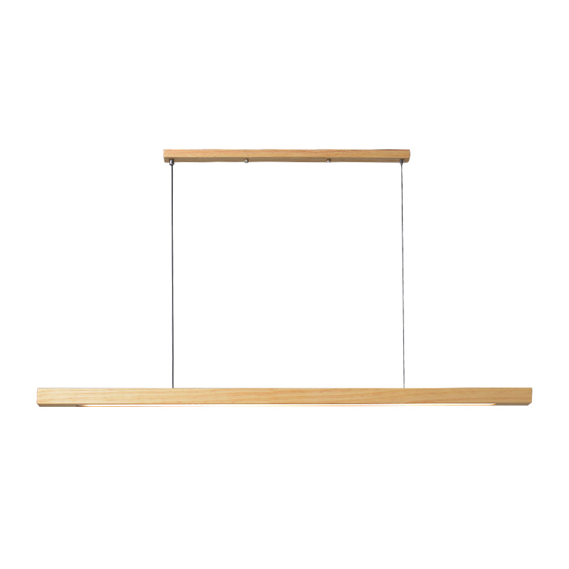 Nordic Style Strip Shape Island Light Wood LED Island Light for Living Room