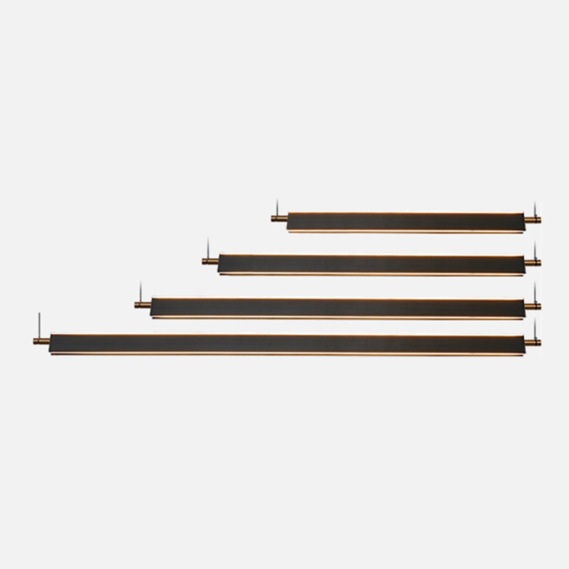 Modern Style Strip Shape Island Light Metal 2 Lights Island Light for Office