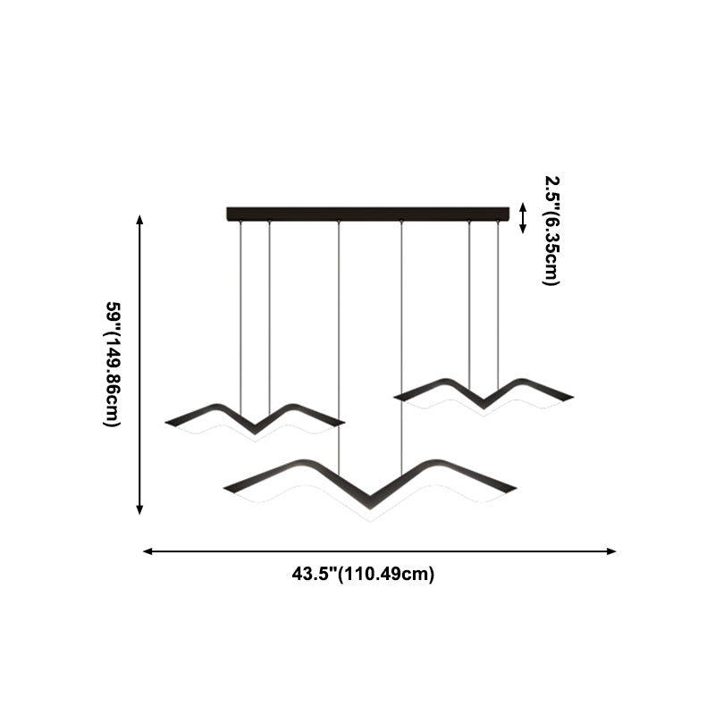 Luz de la isla de la isla de la isla de la forma del estilo de la gaviota de estilo nórdico