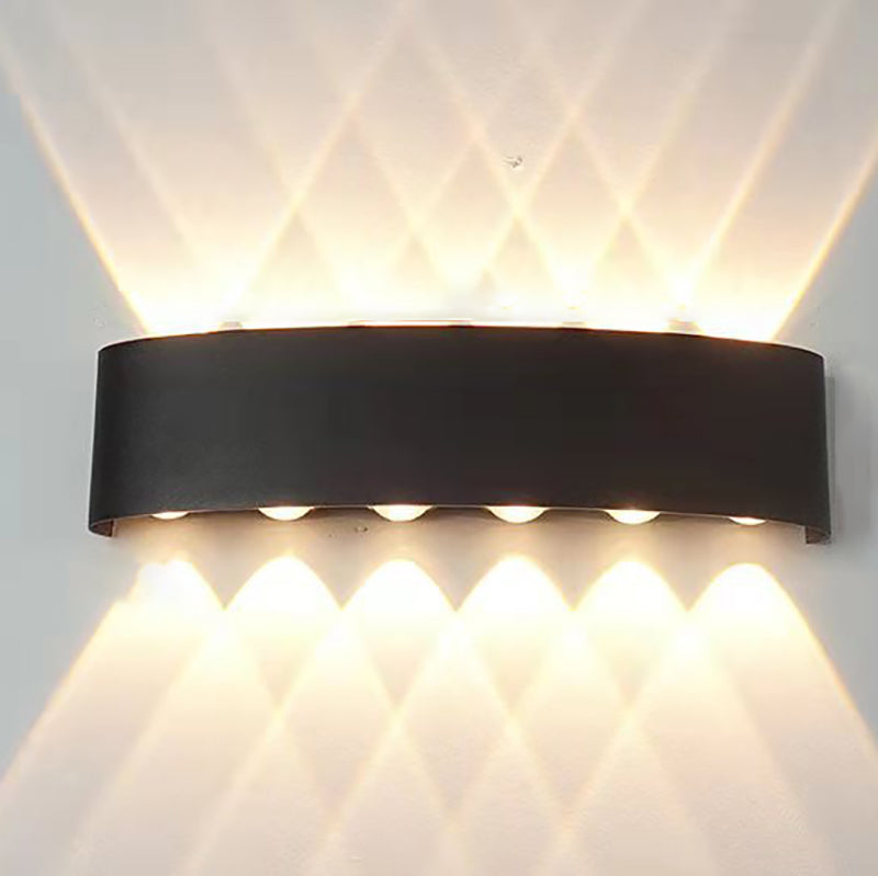 Moderne Wandmontage Leichte einfache LED -Wandleuchtenlampenvorrichtung für Innen im Freien im Freien