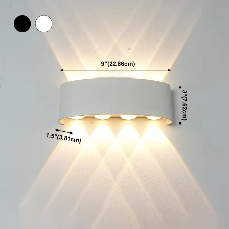 Moderne Wandmontage Leichte einfache LED -Wandleuchtenlampenvorrichtung für Innen im Freien im Freien