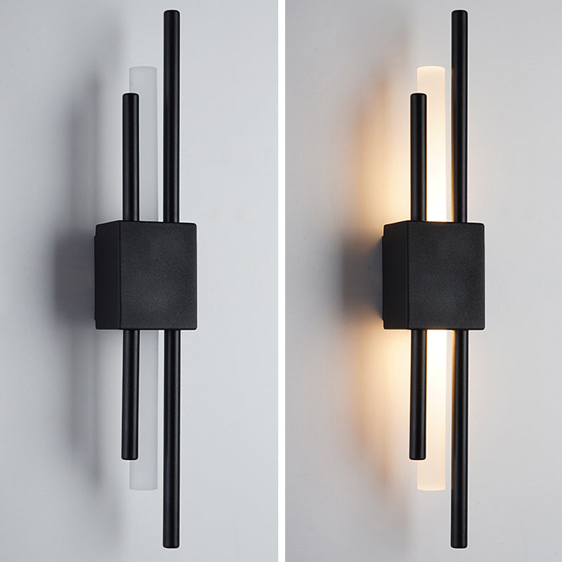 Modern Style Wall Sconce Geometric Shape LED Wall Light with Metal Shade for Bedroom