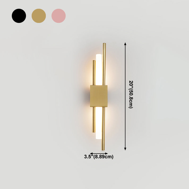 Modern Style Wall Sconce Geometric Shape LED Wall Light with Metal Shade for Bedroom