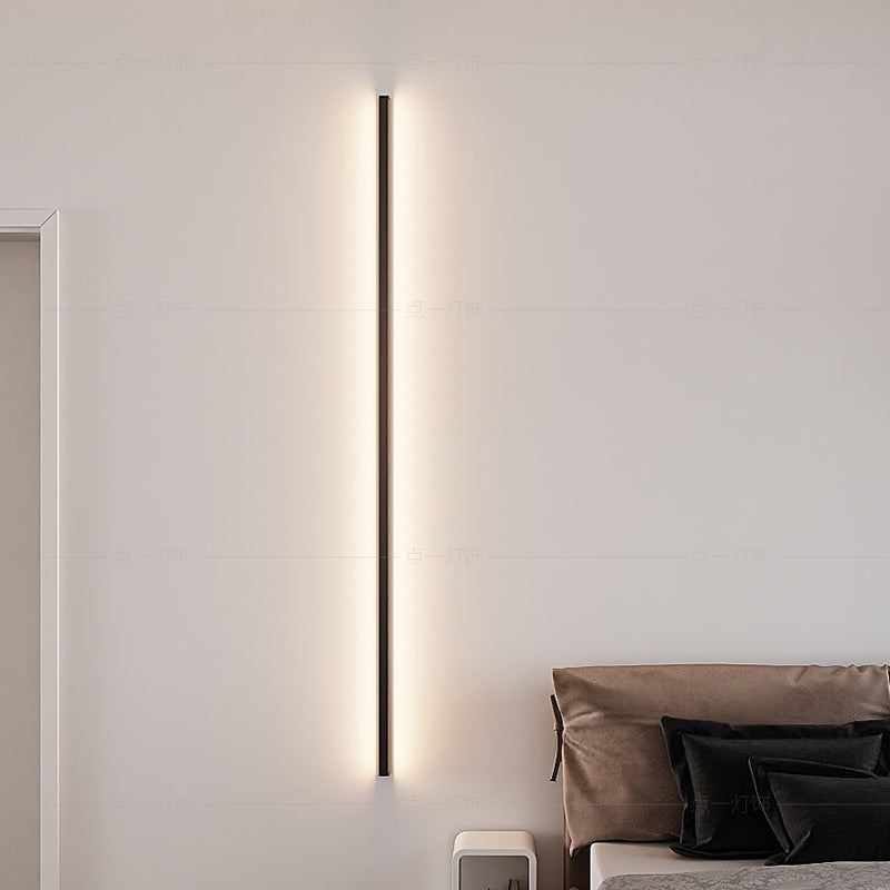 Moderner Stil schwarzer Wandleuchte gerade Aluminium LED -Wandleuchte für Schlafzimmer