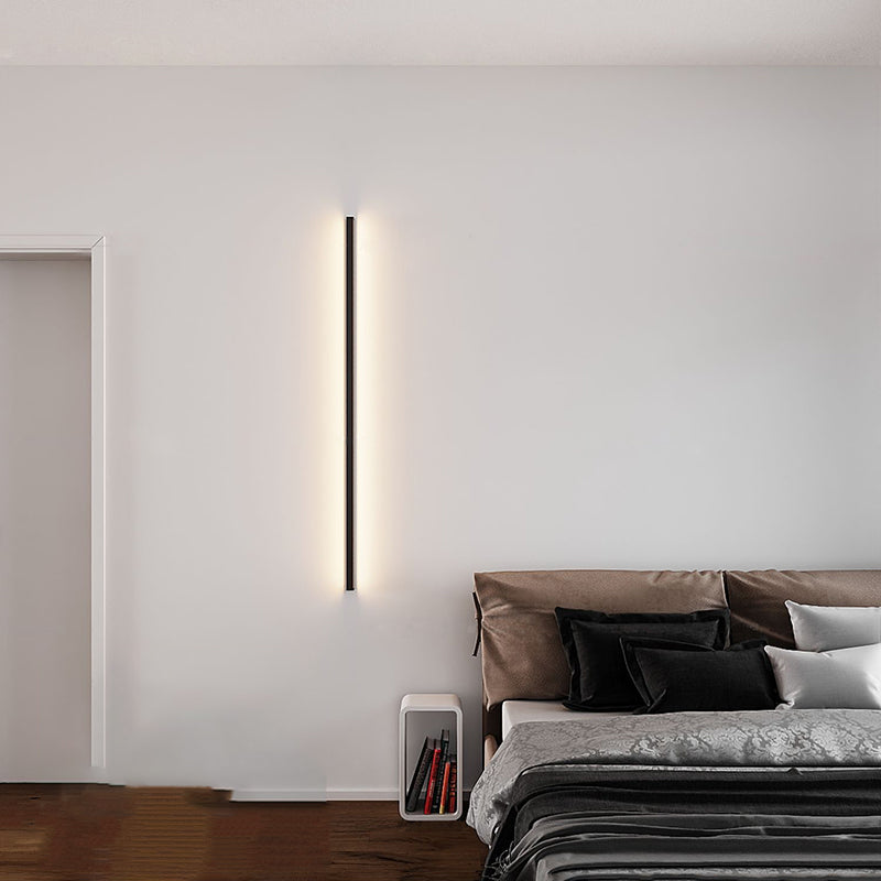Moderner Stil schwarzer Wandleuchte gerade Aluminium LED -Wandleuchte für Schlafzimmer