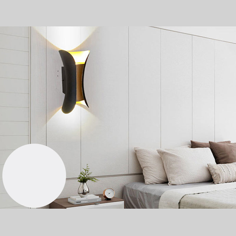 Éclairage d'applications mural incurvé métal