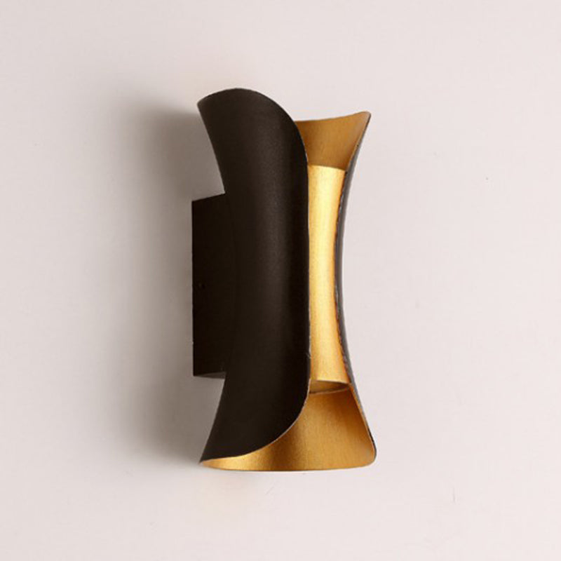 Éclairage d'applications mural incurvé métal