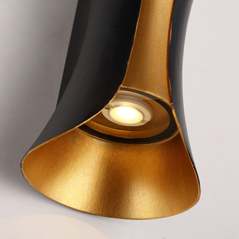 Éclairage d'applications mural incurvé métal