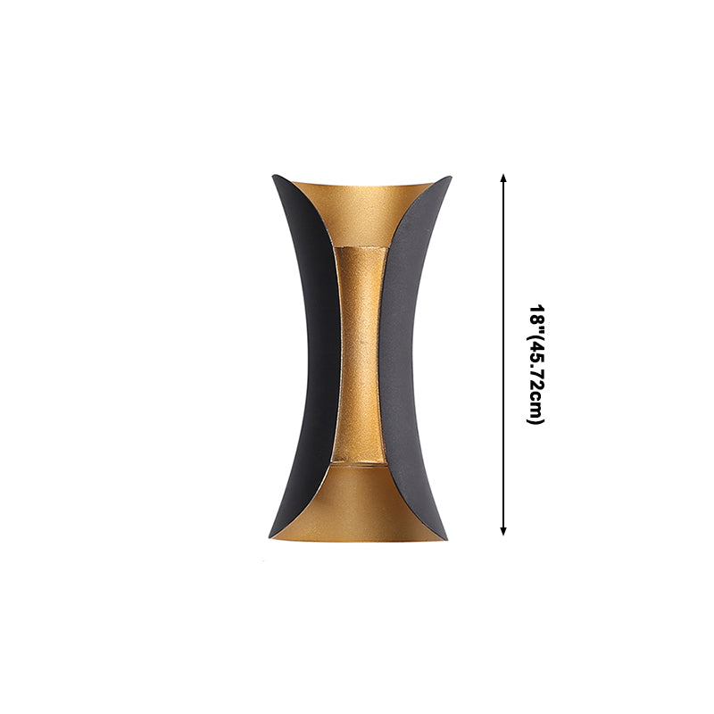 Éclairage d'applications mural incurvé métal