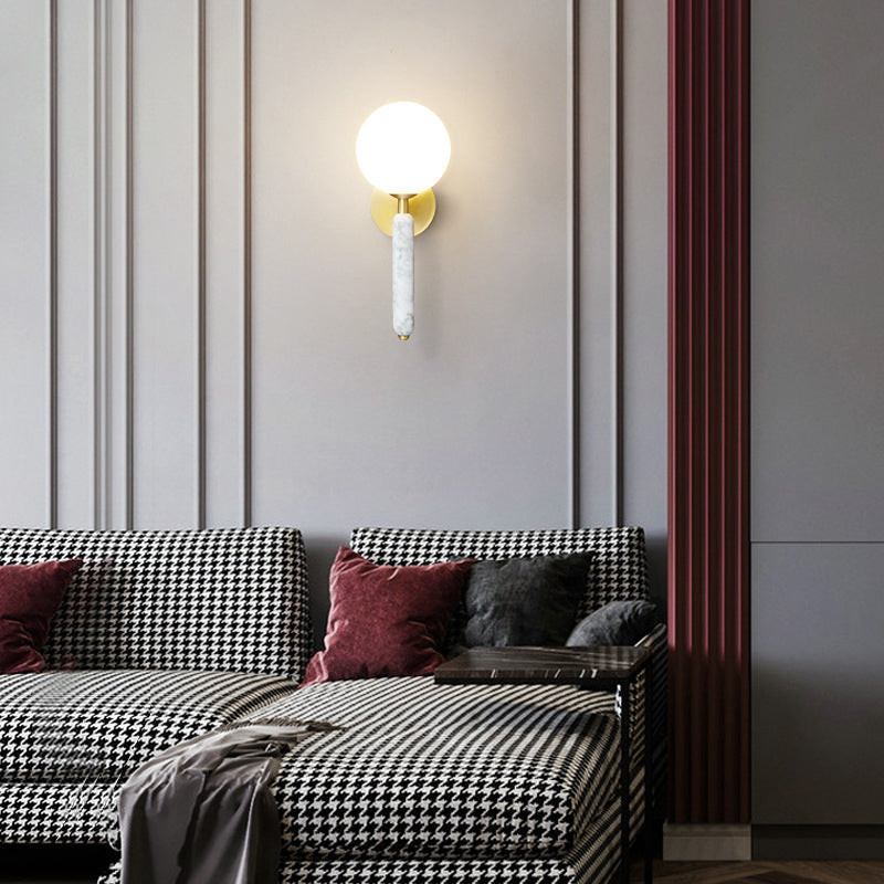 Moderne einfache Wandleuchten mit einem Kopf Marmorwand montierte Leuchte für Wohnzimmer