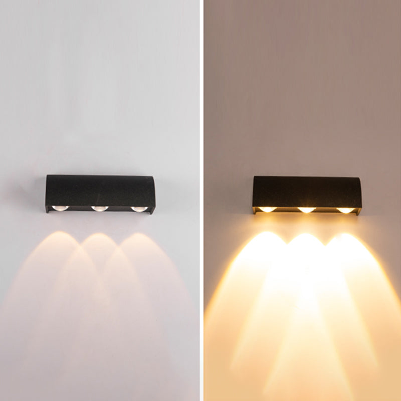 Géométrique contemporain Simple Murce LED 3 Light Murd Murd Lightture pour extérieur