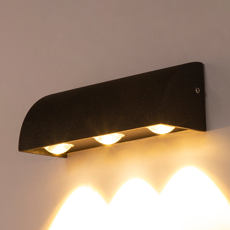 Géométrique contemporain Simple Murce LED 3 Light Murd Murd Lightture pour extérieur