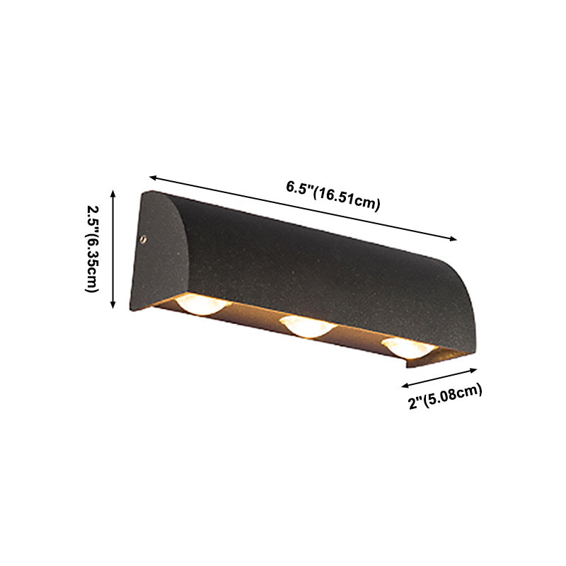 Géométrique contemporain Simple Murce LED 3 Light Murd Murd Lightture pour extérieur