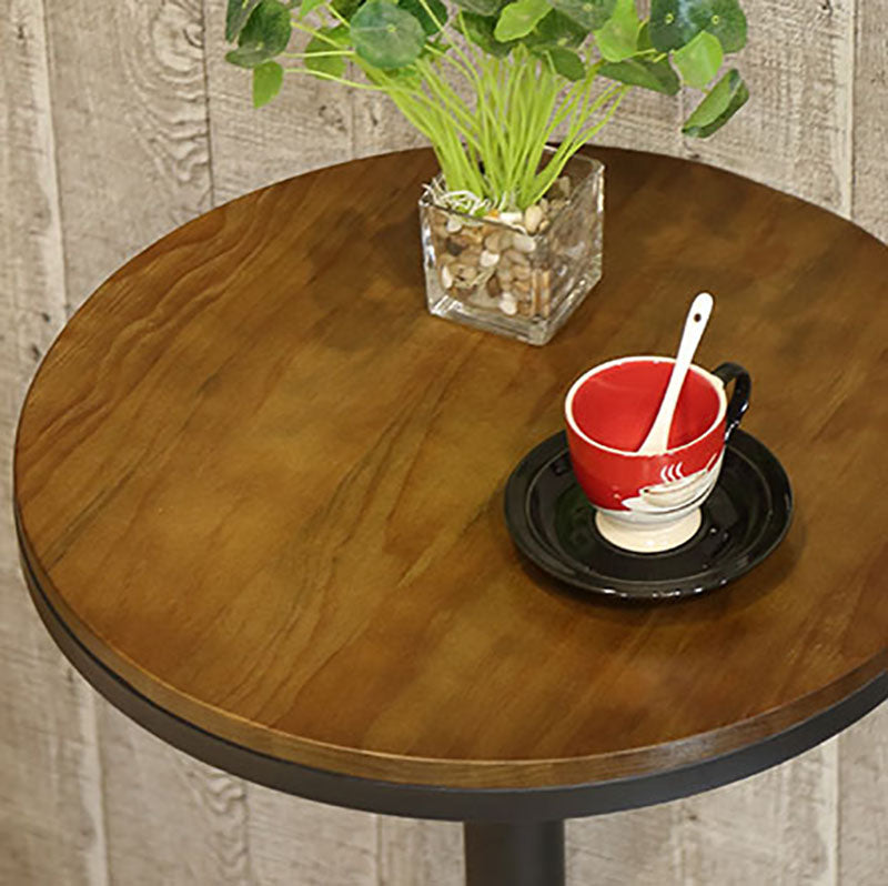 Industrial Style Bar Table Wood and Metal Pub Table for Coffee Shop