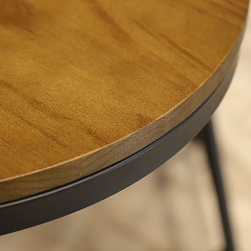 Industrial Style Bar Table Wood and Metal Pub Table for Coffee Shop