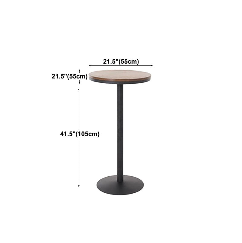 Industrial Style Bar Table Wood and Metal Pub Table for Coffee Shop
