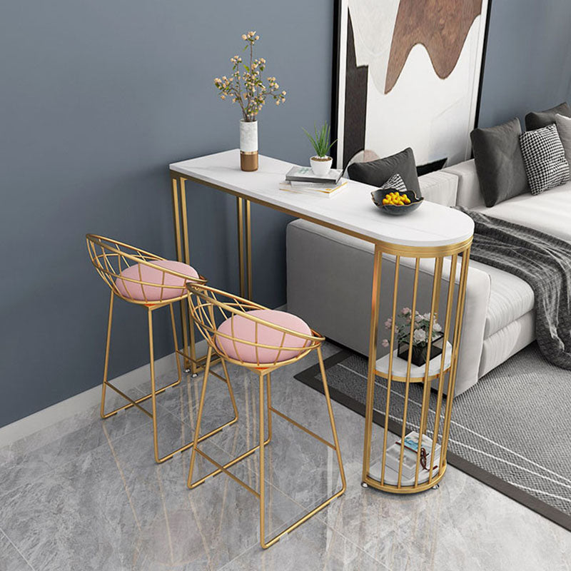 Table de barre de rangement de style glamour
