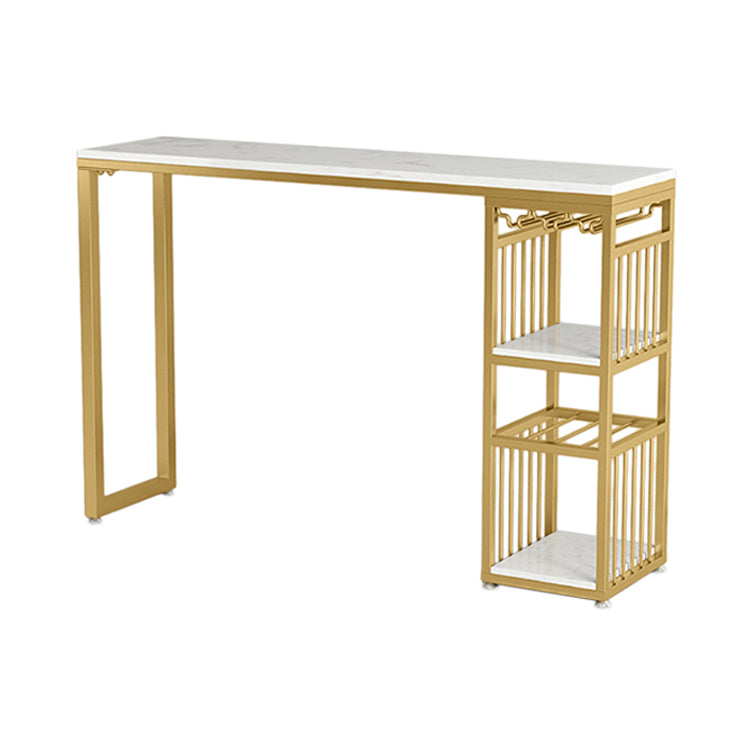 Tavolo da pranzo moderno rettangolo con barra con altezza della barra del tavolo da 42 pollici