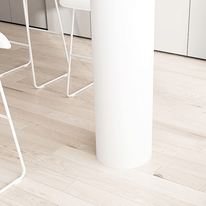 Cafe and Break-room Bistro Accent Dining Table Modern Stone Double Pedestal Counter Table