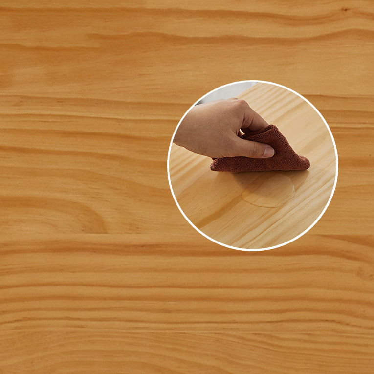 Modern Rectangle Bar Dining Table Wood Bar Height Table with Trestle Base in Brown