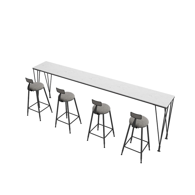 Modern Rectangle Legs Bistro Bar Desk Cafe Counter Height Table(only table)