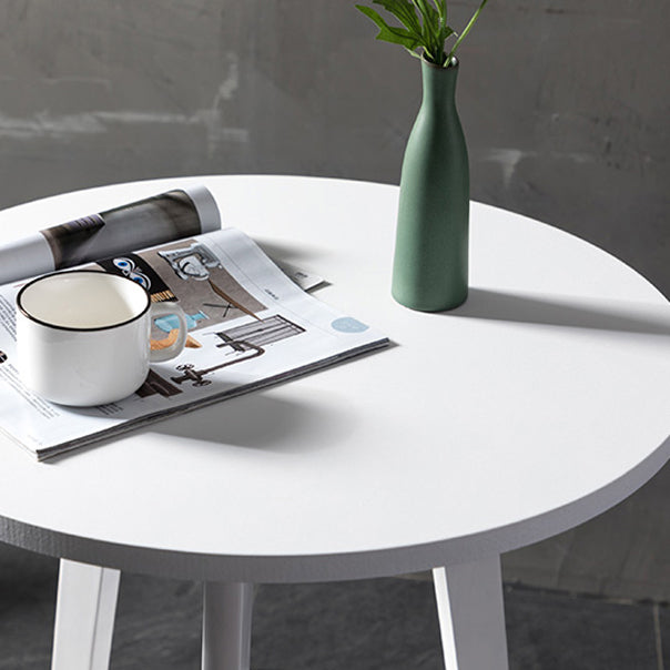 Contemporary Round Bar Dining Table Wood Bar Height Table with Shelves