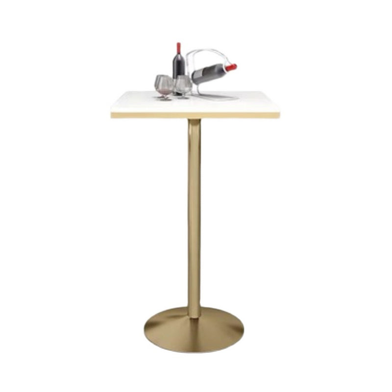 Moderne bar eettafel rond en vierkante bar hoogte cocktailtafel met ijzeren basis