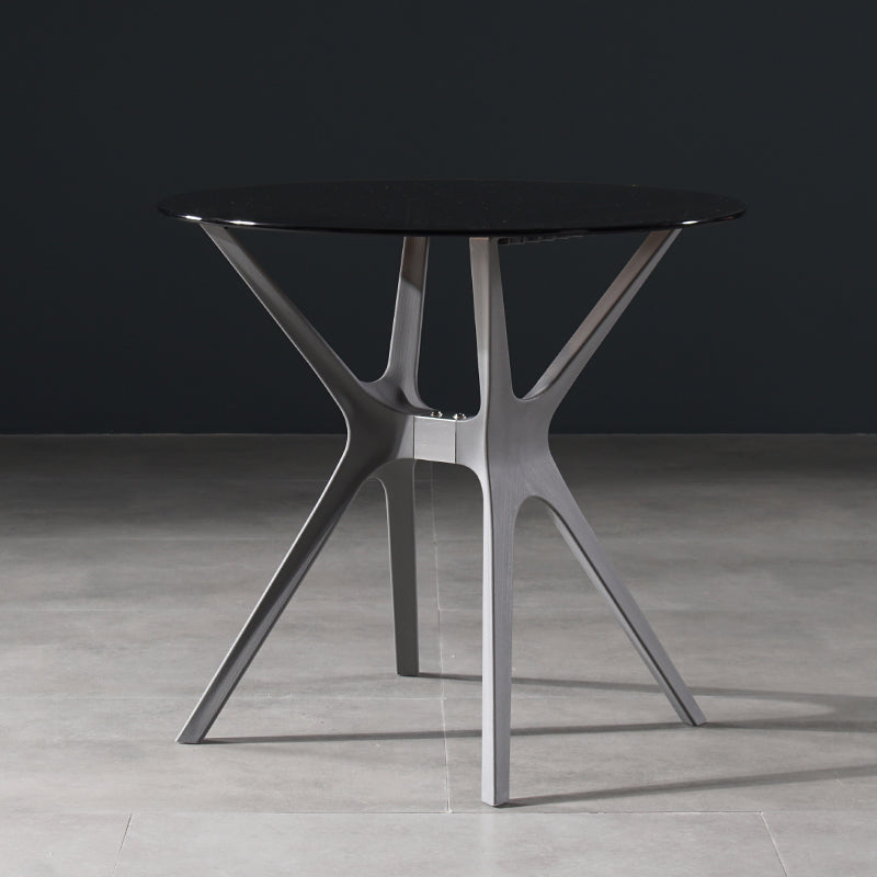 Tavolo da pranzo in stile moderno 31,5 "tavolo da pranzo in vetro rotondo in vetro per uso domestico