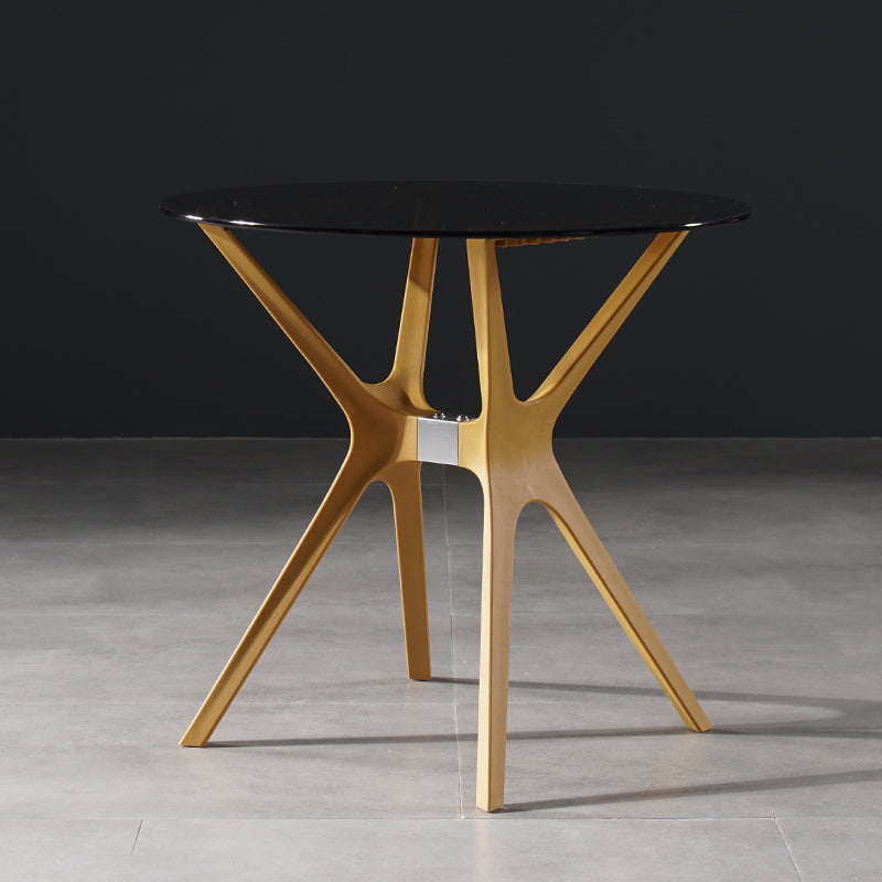 Tavolo da pranzo in stile moderno 31,5 "tavolo da pranzo in vetro rotondo in vetro per uso domestico