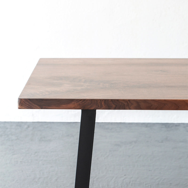 Mesa de comedor rectangular de estilo industrial, mesa fija de madera con madera maciza