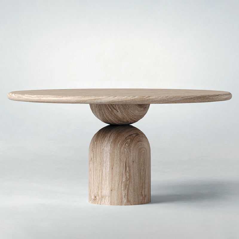 Mesa de comedor de simplicidad de madera maciza mesa redonda para comedor para comedor