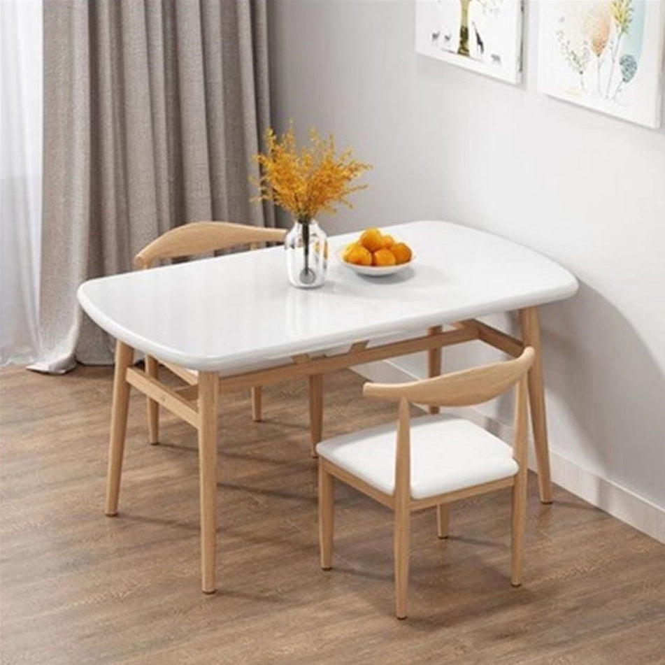 Mesa de comedor de comedor estándar MDF MDF Mesa de comedor de cocina con 4 patas