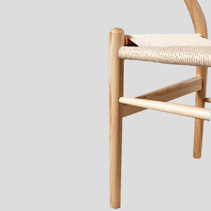 Contemporary Home Wood Arm Chair Natural Wishbone Dining Chair (Set of 2)