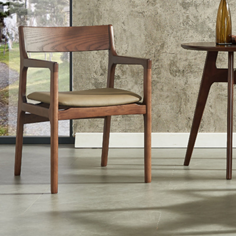 Silla de madera de fresno de estilo tradicional, sillones con respaldo abierto para cocina y comedor